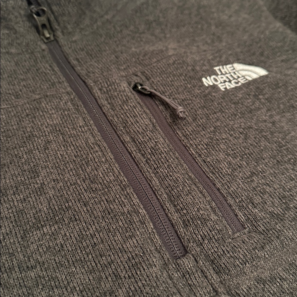The North Face Charcoal Gordon Lyons Fleece Quarter Zip Jacket Mens Size Medium - Picture 6 of 14